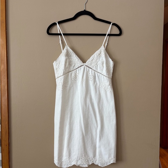 Zara Dresses & Skirts - Zara White Lace Trim Dress